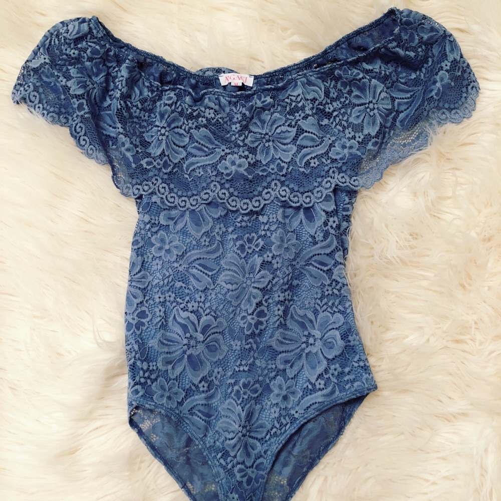 Periwinkle Off The shoulder bodysuit